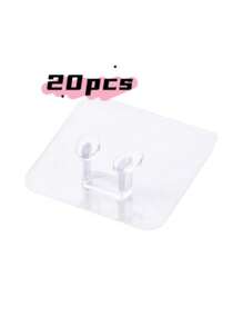 20Pcs Wall Socket Hook/Holder/Transparent With Strong Adhesive/Creative Socket Hook Promotion - Nhiều màu - Xem 1