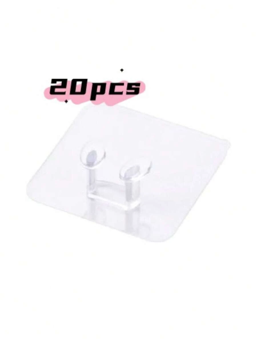 20Pcs Wall Socket Hook/Holder/Transparent With Strong Adhesive/Creative Socket Hook Promotion - Nhiều màu - Xem 1