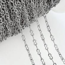 1 米/包 不锈钢空心葫芦形超薄 0.2x0.4cm 8 型链式长链，极简主义项链手链脚链配饰链条首饰，金色和钢色，适合 DIY 女士项链首饰制作，仅链条无线轴 - LBX0683 - 查看 9