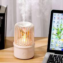 1PC 米色鸟笼形香炉香薰机，可播放各种白噪音加湿器，方便携带，适合户外野餐和卧室使用 - 彩色 - 查看 1