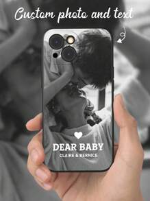 Customized Full-Print Image Phone Case, Personalized Photo Protective Phone Case, Anniversary Gift, Valentine's Day Gift, Best Friend Gift, Gift For Dad/Mom, Gift For Boyfriend/Girlfriend, Compatible With IPhone 11/12/13/14/15 Pro Max, Galaxy A15/A25/A35/A55/S23/24 Ultra,Season Picks,2025phonecase - Black - View 1