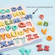 A Blister Pack, Fun Wooden Sized Writing Board, Macaron Color Scheme Gentle And Non Irritating To The Eyes, 26 Letter Recognition, Early Education Puzzle, Color And Shape Matching, Exercise Logical Thinking And Fine Hand Movements, Suitable As A Gift For, Christmas, And New Year!