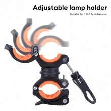 1pc Multi-Function Bicycle Flashlight Clip Dual Buckle Quick Release Front Light Holder, 360 Degree Rotatable Mount - Multicolor - View 7