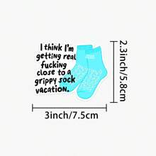 5 miếng dán kỳ nghỉ Grippy Sock | Miếng dán sức khỏe tâm thần vui nhộn | Miếng dán lo âu và trầm cảm | Miếng dán bệnh viện vui nhộn | Hoàn hảo cho chai nước, cốc | Miếng dán hài hước | Hài hước ở khoa tâm thần | Miếng dán vui nhộn Grippy Sock - Nhiều màu - Xem 3