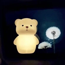1 件/2 件可爱小假熊 LED 灯，万圣节、圣诞节派对装饰灯，适用于室内、客厅、卧室，是送给朋友、家人、学生、节日、生日的理想小礼物 - 白色 - 查看 12