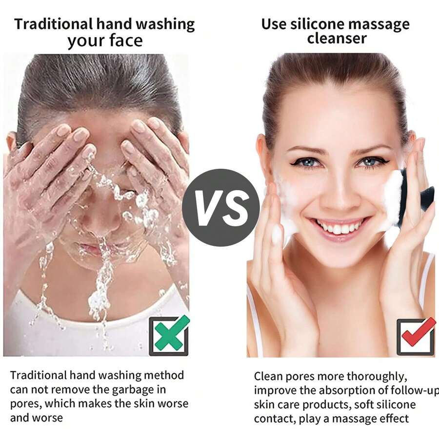 VWMYQ Face Scrubber, Silicone Face Scrubber For Men, Facial Cleansing