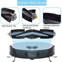 11 件套 Ecovacs Deebot X1 TURBO/Deebot X1 OMNI/Deebot T10 Plus/DEEBOT T10 Omni/TURBO 机器人吸尘器替换零件套件 - 完整配件套装，含 1 个主刷、6 个侧刷、4 个过滤器 - 基本维护和维修解决方案 - 紅+灰+黑+白+綠 - 查看 6