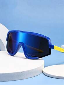 2 件装彩色儿童骑行眼镜，适合 3-8 岁儿童，户外运动眼镜，大号彩色镜框 - 送给孩子的完美礼物 - 颜色随机 - 彩色 - 查看 6