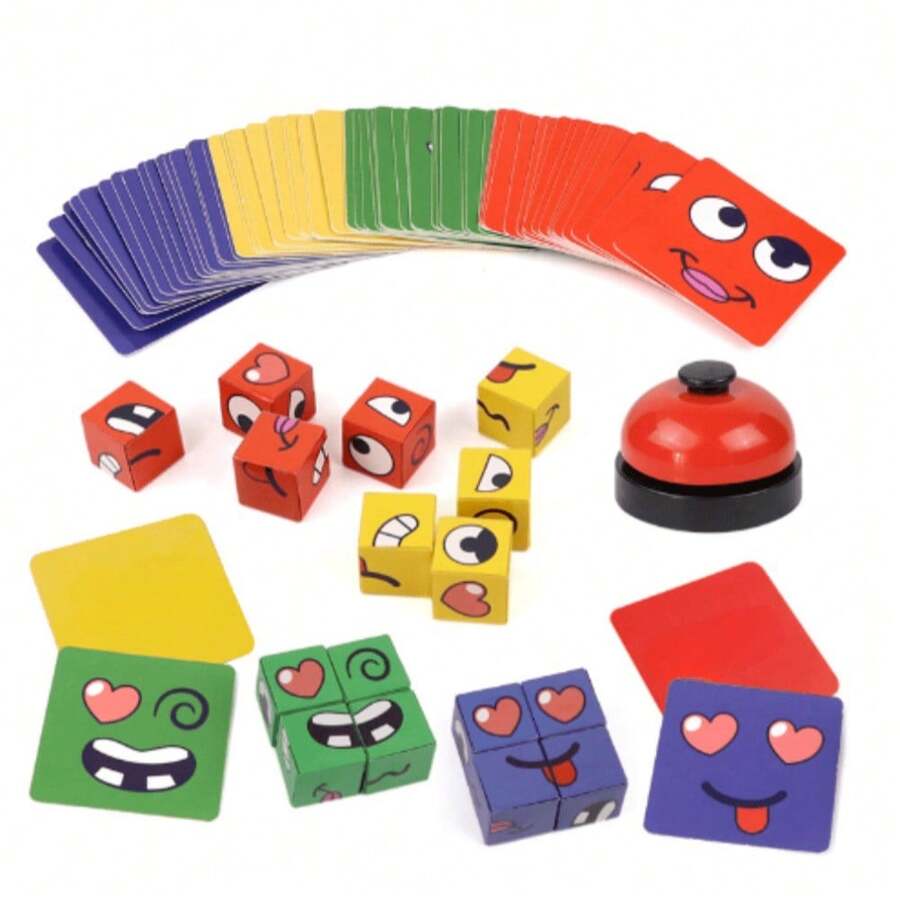 face-change-expression-puzzle-building-blocks-cube-table-interactive