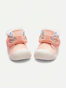 Balabala 婴儿学步鞋男童保暖防滑幼儿鞋可爱俏皮冬季休闲鞋 - 粉色 - 查看 4