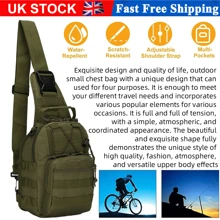 Small Tactical Messenger Bag Sling Backpack Outdoor Shoulder Satchel Chest Packs - Army Green - View 3