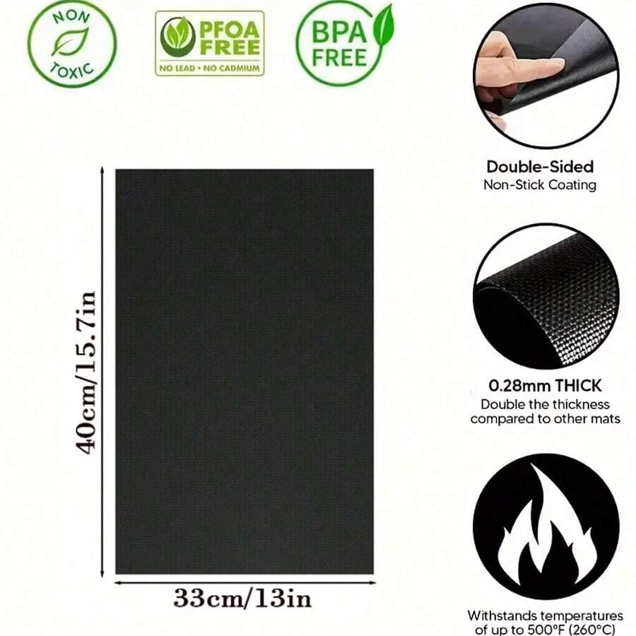 1pc HeavyDuty Non Stick Oven Mat, Easy To Clean, Suitable For Electric