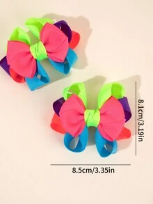 2 chiếc nơ cài tóc bằng ruy băng grosgrain polyester màu kẹo dễ thương trang trí kẹp tóc cho bé gái - Nhiều màu - Xem 10