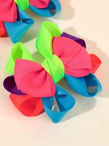 2 chiếc nơ cài tóc bằng ruy băng grosgrain polyester màu kẹo dễ thương trang trí kẹp tóc cho bé gái - Nhiều màu - Xem 9