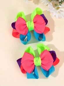 2 chiếc nơ cài tóc bằng ruy băng grosgrain polyester màu kẹo dễ thương trang trí kẹp tóc cho bé gái - Nhiều màu - Xem 11