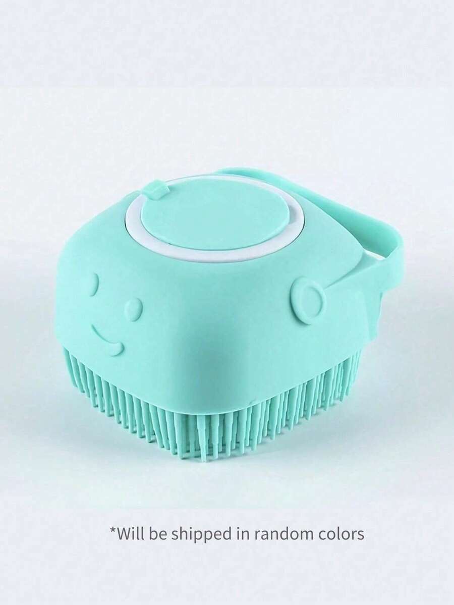 1Pc,Pet Shampoo Brush, Silicone Massage Rubber Bath Comb With Shampoo