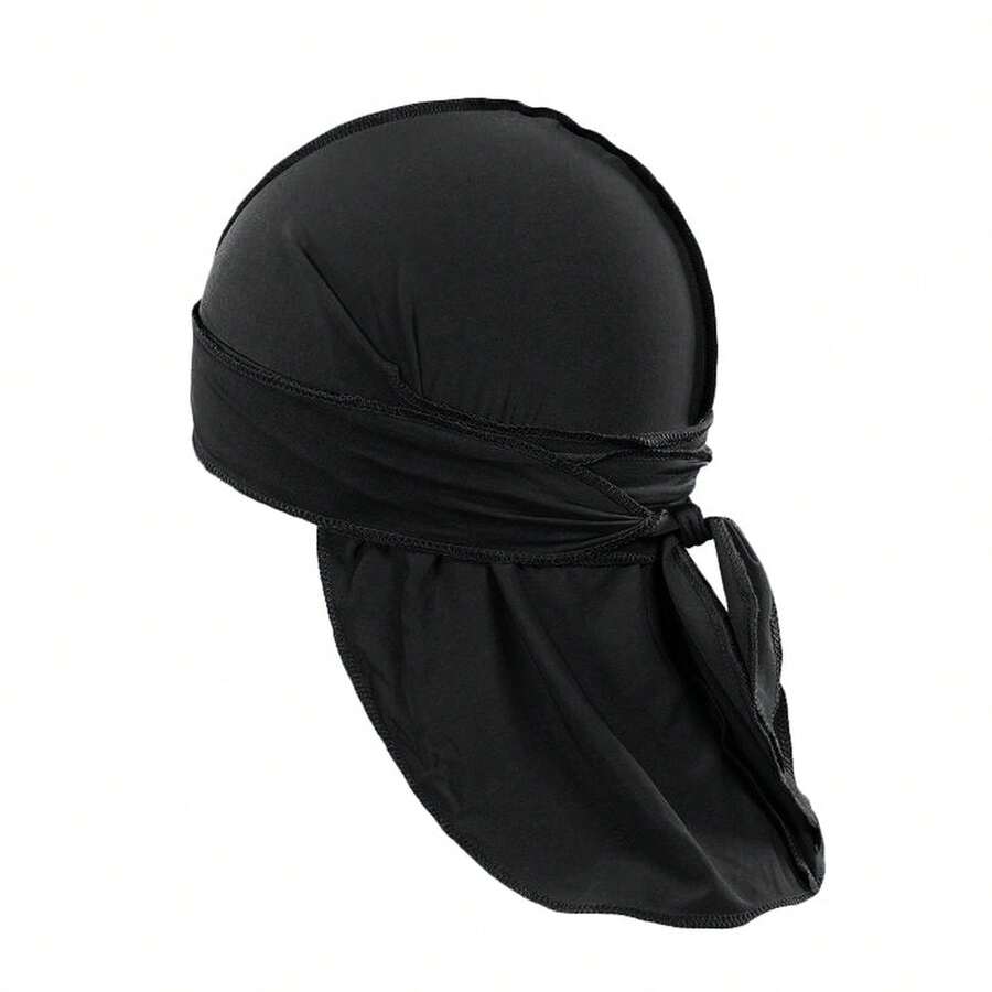 Jordefano 30 Pack Mens Waves Durags Stylish Headscarf With Doo Rag Tail - màu đen - Xem 1