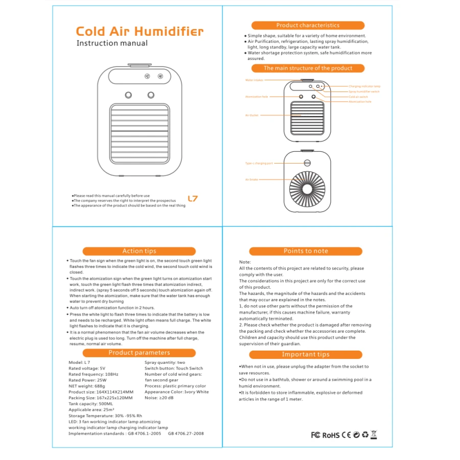 Air Conditioner Air Cooler Fan Water Cooling Fan Air Conditioning For