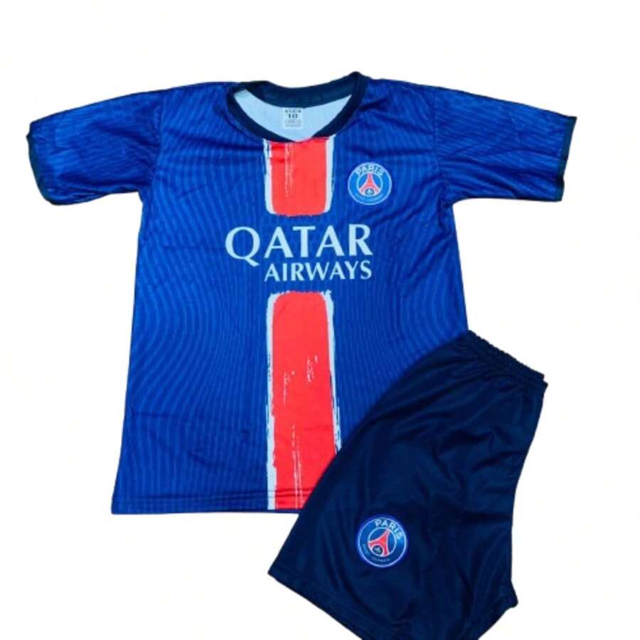SHEIN KIDS Conjunto Camisa e Shorts Para Meninos Modelo Futebol Duas Peças Qualidade Premium - 2 ao 14 Anos