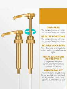 1个糖浆分配器泵头,果酱挤压瓶分配器,完美的生日和节日礼物,适合家庭、商业场所、派对、生日、婚礼、周年纪念日、圣诞节装饰、情人节和圣诞节、万圣节,可用于厨房、浴室配件,多功能分配器头 - 黑色 - 查看 11