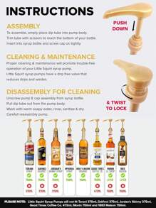 1个糖浆分配器泵头,果酱挤压瓶分配器,完美的生日和节日礼物,适合家庭、商业场所、派对、生日、婚礼、周年纪念日、圣诞节装饰、情人节和圣诞节、万圣节,可用于厨房、浴室配件,多功能分配器头 - 黑色 - 查看 10