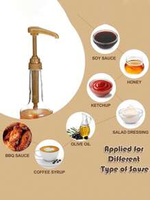 1个糖浆分配器泵头,果酱挤压瓶分配器,完美的生日和节日礼物,适合家庭、商业场所、派对、生日、婚礼、周年纪念日、圣诞节装饰、情人节和圣诞节、万圣节,可用于厨房、浴室配件,多功能分配器头 - 黑色 - 查看 7