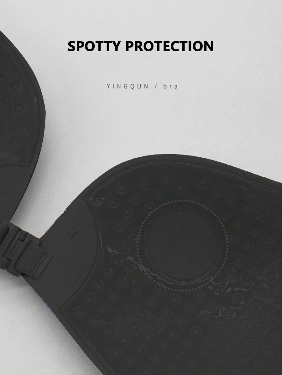 Plus Size Women Black Adhesive Push Up Invisible Bra Bust Shaper Lift