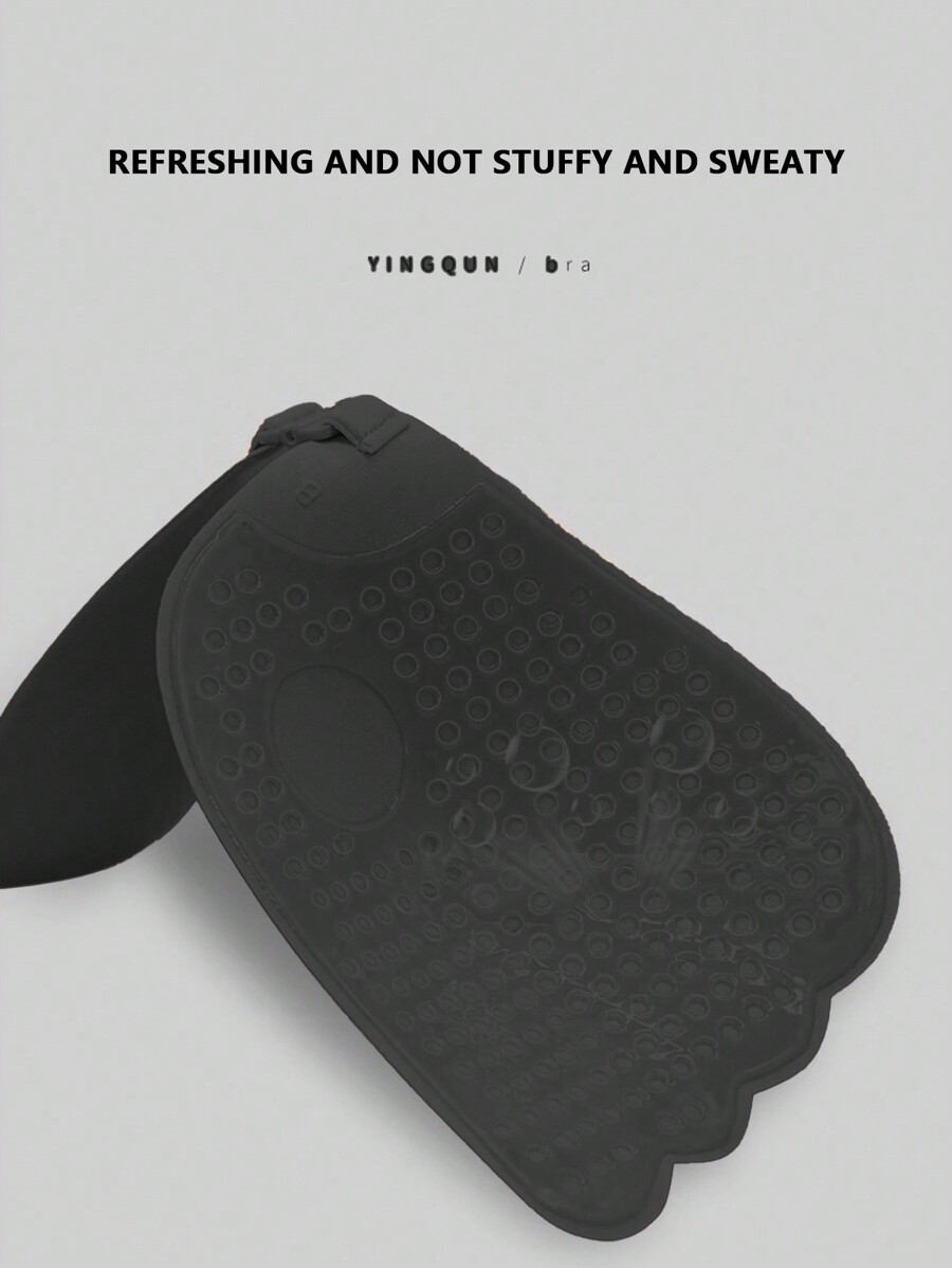 Plus Size Women Black Adhesive Push Up Invisible Bra Bust Shaper Lift