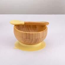 Personalized Customizable Bamboo Wooden Bowl Baby Feeding Bowl Wooden Kids Feeding Supplies For Baby Tableware Suction Round Shaped Bowl Dinnerware Product Baby Shower Family Decorations Gifts Winter Eve Gifts Back To School Winter Gift Ideas Boy Girl Valentine's Day - Multicolor - View 16