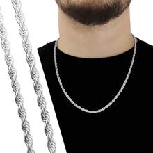 3mm Braided Baiano Cord In Original 316L Stainless Steel - 60公分 - 查看 1