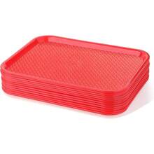New Star Foodservice 24654 Red Plastic Fast Food Tray, 12 By 16-Inch, Set Of 12 - 1 - View 1