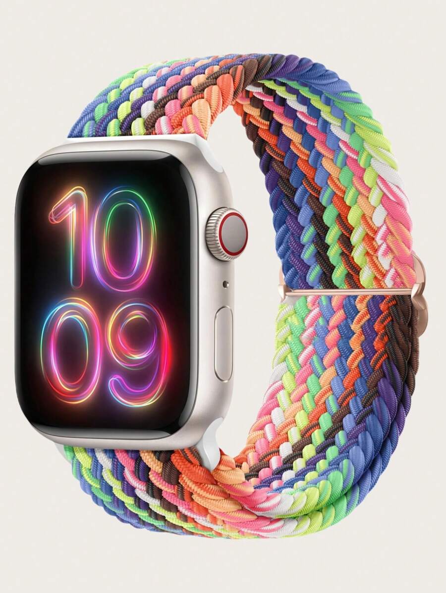 Dây đeo co giãn bện đơn tương thích với Apple Watch Ultra 49mm 45mm 44mm 46mm 42mm 41mm 40mm 38mm dành cho nam và nữ, dây đeo cổ tay co giãn bằng nylon mềm mại, dây đeo thay thế tương thích với Ultra 2 3, Series 11/10/9/8/7/6/5/4/3/2/1 SE, thích hợp làm quà tặng cho học sinh trở lại trường.