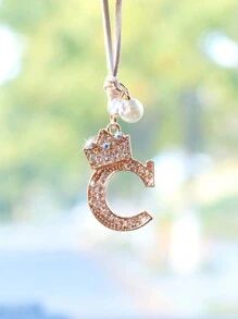 1pc Crown-Shaped Metal Alphabet Car Interior Hanging Decor - one-size - View 20