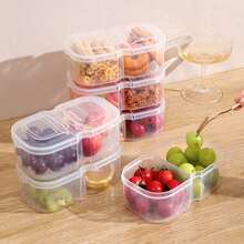 5pcs Multi-Purpose Cheese Food Sealed Containers With Lids, Refrigerator Cheese Slice, Fruit & Garlic Storage Boxes