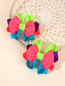 2 chiếc nơ cài tóc bằng ruy băng grosgrain polyester màu kẹo dễ thương trang trí kẹp tóc cho bé gái - Nhiều màu - Xem 13