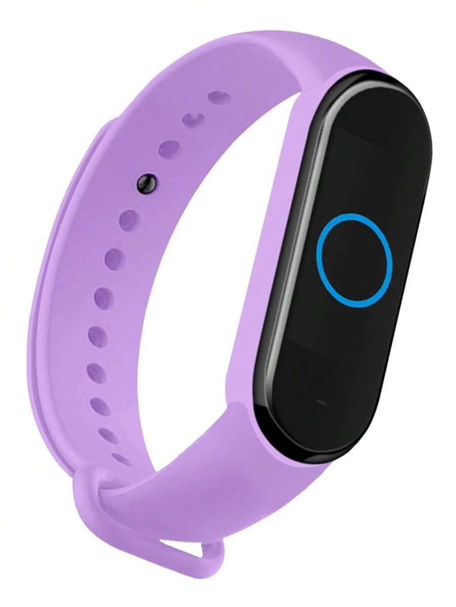 Colorful Silicone Strap Compatible Mi Band 3 4 5 6 7 - 紫丁香 - 查看 1