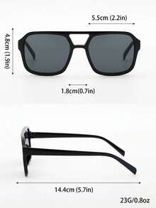 1 副男女款复古超大双桥徒步旅行者时尚眼镜，适合骑行、户外旅行、派对装饰海滩配件女士眼镜遮阳镜 - 彩色 - 查看 8