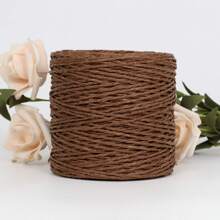 100g 天然拉菲草草纱拉菲草纸编织材料垫子篮子帽子手提包彩色 DIY 钩针编织用品 - 彩色 - 查看 21