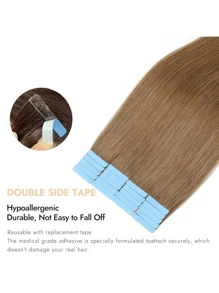 Kercsityn Tape In Human Hair 10-24 Inch Piano Color Hair Extensions Silky Straight Remy Human Hair Seamless Skin Weft Tape In Hair Extensions 20Pcs - S6 - View 4