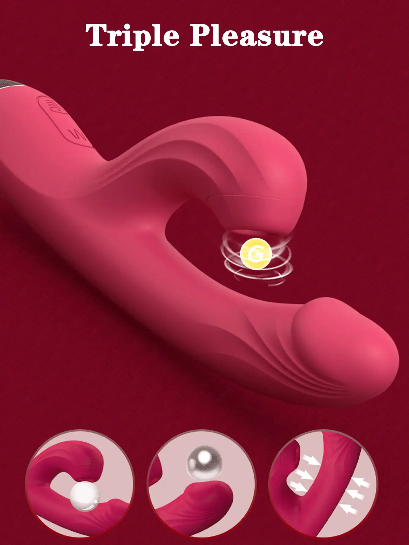 Vibrador de dildo con calefacción para mujeres, vibrador de succión para estimulación del clítoris y el punto G, juguetes sexuales para adultos con vibración de dedo masajeador con succión y vibración, para mujeres