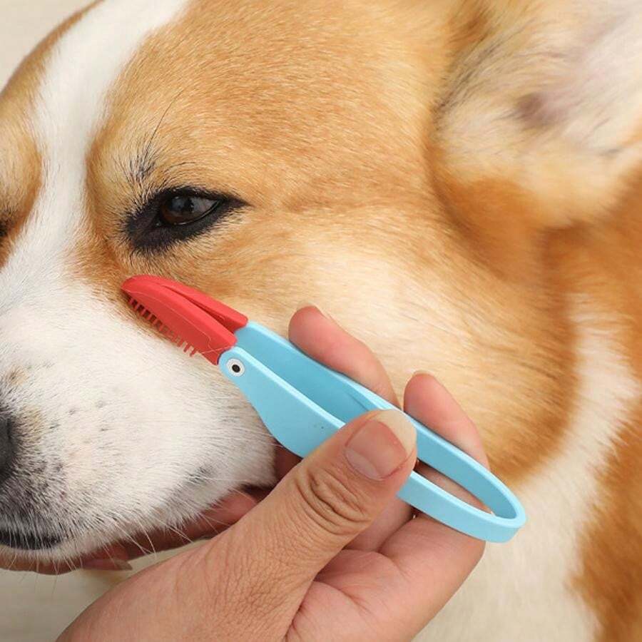 Pet Eye Cleaner Clip With Soft Brush, For Cats And Dogs, Universal Use