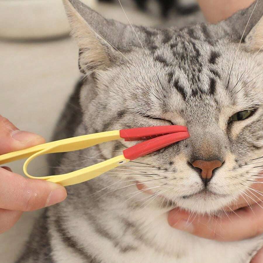 Pet Eye Cleaner Clip With Soft Brush, For Cats And Dogs, Universal Use