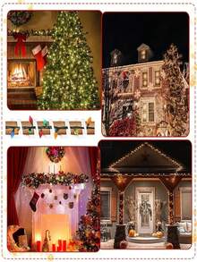 10/20/30/50 Pieces Of Christmas Light Hook, Waterproof Plastic Outdoor Festival Light Clip, Used For Christmas Party Decoration Roof Drainage Ditch Fence Eaves - Multicolor - View 4