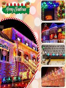 10/20/30/50 Pieces Of Christmas Light Hook, Waterproof Plastic Outdoor Festival Light Clip, Used For Christmas Party Decoration Roof Drainage Ditch Fence Eaves - Multicolor - View 7