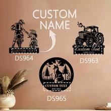 1pc Farmer On Tractor Memorial Stake Personalized, Remembrance Stake For Garden, Memorial Stake Garage Art Dirtbike Wall Sign Fox Custom Metal Wall Art Gifts Birthday Graduation