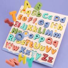 A Blister Pack, Fun Wooden Sized Writing Board, Macaron Color Scheme Gentle And Non Irritating To The Eyes, 26 Letter Recognition, Early Education Puzzle, Color And Shape Matching, Exercise Logical Thinking And Fine Hand Movements, Suitable As A Gift For, Christmas, And New Year!
