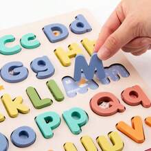 A Blister Pack, Fun Wooden Sized Writing Board, Macaron Color Scheme Gentle And Non Irritating To The Eyes, 26 Letter Recognition, Early Education Puzzle, Color And Shape Matching, Exercise Logical Thinking And Fine Hand Movements, Suitable As A Gift For, Christmas, And New Year!