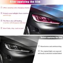 Car Light Tint Film, Headlight Fog Light Taillight Tint Film, Self-Adhesive Vinyl Wrap Protector Film For Cars, Trucks, SUVs - one-size - View 3