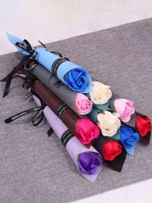 10pcs Soap Roses Artificial Rose Bouquet Petals Party Favour For Ladies, Girlfriends & Girlfriends, Suitable For Birthday, Wedding, Christmas, Holiday, Business Opening, Valentine's Day, Wedding, Birthday, Anniversary, Guest Gift, Bridesmaid Gift, Mother's Day, Father's Day