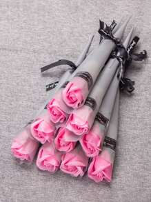 10pcs Soap Roses Artificial Rose Bouquet Petals Party Favour For Ladies, Girlfriends & Girlfriends, Suitable For Birthday, Wedding, Christmas, Holiday, Business Opening, Valentine's Day, Wedding, Birthday, Anniversary, Guest Gift, Bridesmaid Gift, Mother's Day, Father's Day